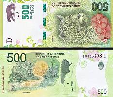*500 Argentínskych pesos Argentína 2016-22 P365 UNC - Kliknutím na obrázok zatvorte -